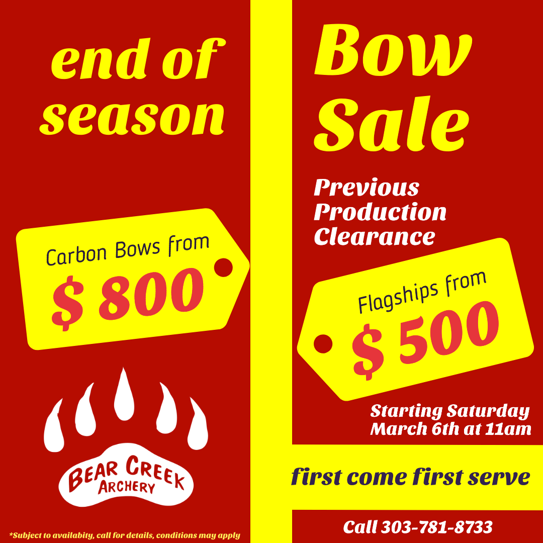Flagship Bow Sale – End of Season Clearance @BearCreekArchery