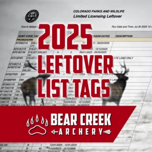 Colorado Leftover List Hunting Licenses