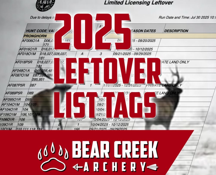 Colorado Leftover List Hunting Licenses